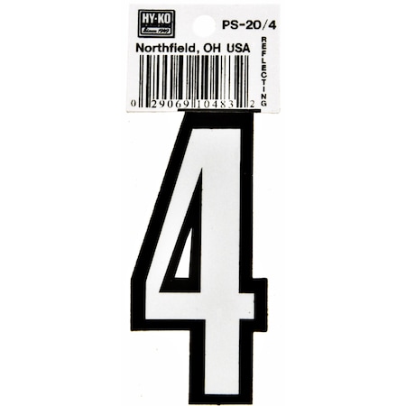 Hy-Ko 3.25In Boat Number 4, 10PK A10483